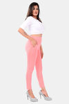 Sweet Moon Knit Cotton Yoga Leggings-Pastel Peach — thumbnail 4